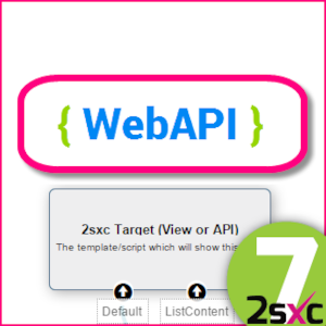 New in 2sxc 7: #4 Using Visual Query with WebAPI (Updated)